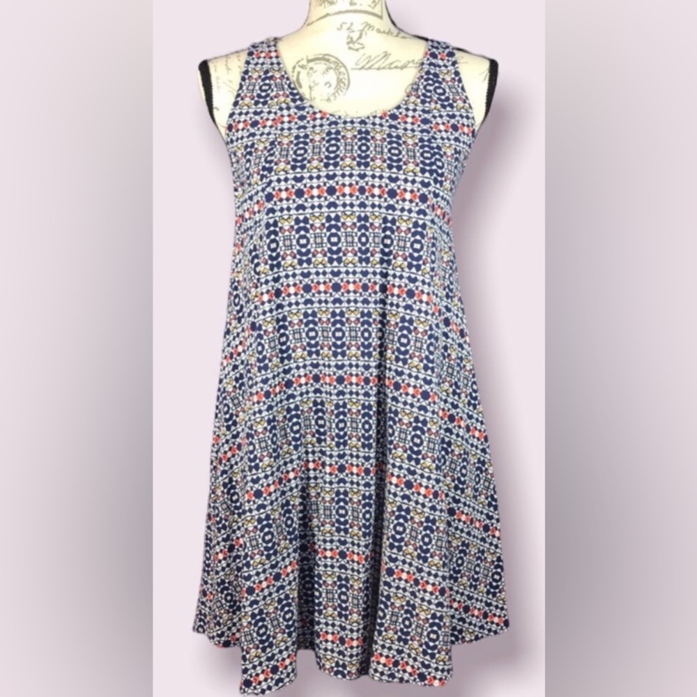 H&M, Geometric Design Sleeveless Dress, Size 4